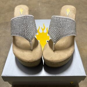 Volatile Women's Sandals with Rhinestone Detail